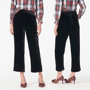 J.Crew Pull On Peyton Pants Black Velvet